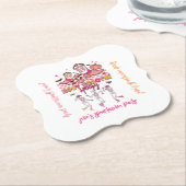 Groovyブートスコッティスケルトン不気味ハロウィンレトロ ペーパーコースター (アングル)