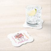 Groovyブートスコッティスケルトン不気味ハロウィンレトロ ペーパーコースター (インサイチュ)