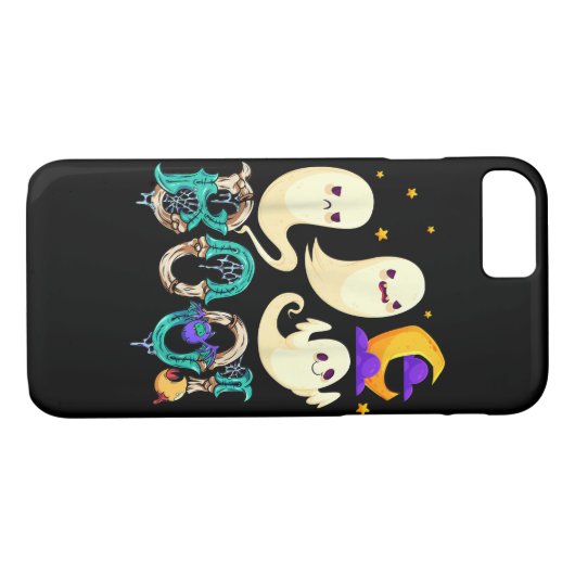 Groovyブーブクルーナースおもしろい幽霊女性ハロー Case-Mate iPhoneケース (裏面(横))