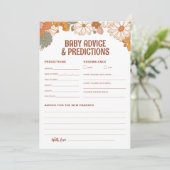 Groovyベビーアドバイスと予測カード 招待状 (スタンド正面)