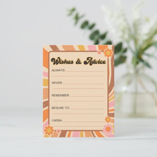 Groovyベビーシャワーの願いとアドバイスを得よう エンクロージャーカード (スタンド正面)