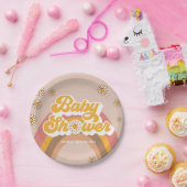 Groovyベビーシャワーパーティープレート ペーパープレート (パーティー)