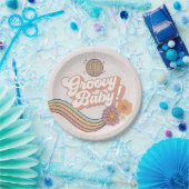 Groovyベビーシャワーレトロパーティープレート ペーパープレート (パーティー)