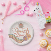 Groovyベビーシャワーレトロパーティープレート ペーパープレート (パーティー)