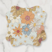 Groovyベビーシャワーレトロメッセージカード フェイバータグ (裏面)