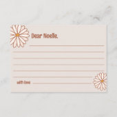 Groovyベビーシャワー時間カプセルノートカード エンクロージャーカード (正面)