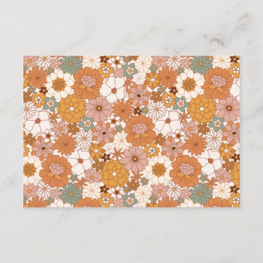 Groovyベビーシャワー時間カプセルノートカード エンクロージャーカード (裏面)