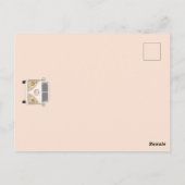 Groovyベビーシャワー、70sレトロテーマ招待 ポストカード (裏面)