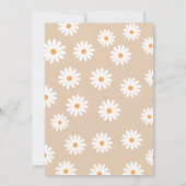 Groovyベビーデイジー70sレトロベビーシャワー 招待状 (裏面)