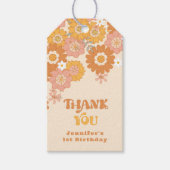 Groovyベビーボホレトロ70s赤ちゃんシャワー感謝していユー ギフトタグ (正面)