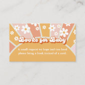 Groovyベビーレトロベビーシャワーブックベビー エンクロージャーカード (正面)