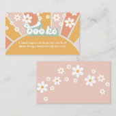 Groovyベビーレトロベビーシャワーブックリクエスト エンクロージャーカード (正面/裏面)