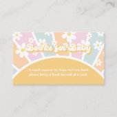 Groovyベビーレトロベビーシャワーブックリクエスト エンクロージャーカード (正面)