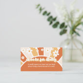 Groovyベビーレトロベビーシャワーブックリクエスト エンクロージャーカード (スタンド正面)