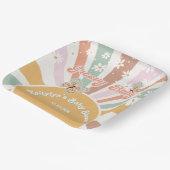 Groovyベビーレトロ70sヒッパイサンシャインデイジー ペーパープレート (傾斜あり)