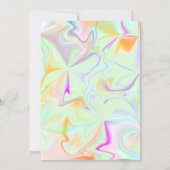 Groovyホログラフィックバチェロレッテ週末 招待状 (裏面)