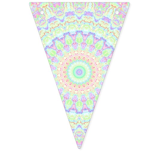 Groovyボホファンキーヒッパイレインボー抽象芸術マンダラ バンティングフラッグ (第1の旗)