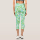 Groovyボホ予測できなヒッピー抽象芸術ブロブモザイク カプリレギンス (裏面)