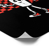 Groovyボーリングピンピースレトロボウリングをする人、 クリケットの投手ボーイズ私 ポスター (角)