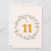 Groovyマスタード結婚フローラのテーブル番号 サンキューカード (正面)