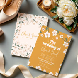 Groovyマスタード結婚フローラ 招待状