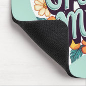Groovyママレトロフローラ70s美学デザイン マウスパッド (コーナー)