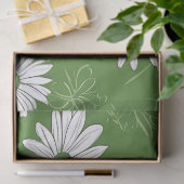 Groovyミッドセンチュリーモダンデイジーフローラル 薄葉紙 (ギフト)