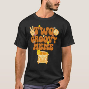 Groovyミームレトロマッチングファミリーベビーシャワーモス Tシャツ