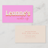 Groovyメイクはっきりしたアップサロン爪、 ネイルトレンディー 名刺 (正面/裏面)