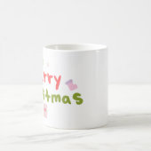 Groovyメリークリスマスツリーのバブル文字 コーヒーマグカップ (中央)