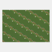 Groovyメリークリスマスツリーのバブル文字 ラッピングペーパーシート (正面2)