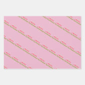 Groovyメリークリスマスツリーのバブル文字 ラッピングペーパーシート (正面)