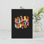 Groovyメリークリスマスヒッピーこの季節のクリスマス 招待状 (スタンド正面)