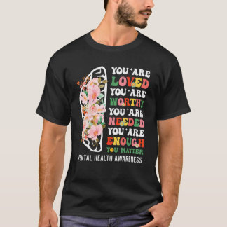 Groovyメンタルヘルス認識度前向き動機 Tシャツ