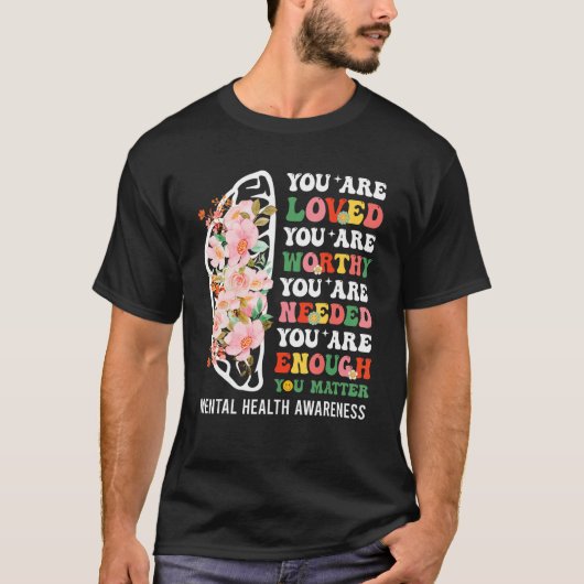 Groovyメンタルヘルス認識度前向き動機 Tシャツ (正面)