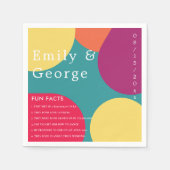 Groovyモダンお洒落おもしろいの事実結婚の スタンダードカクテルナプキン (正面)