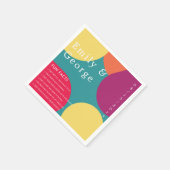 Groovyモダンお洒落おもしろいの事実結婚の スタンダードカクテルナプキン (角)