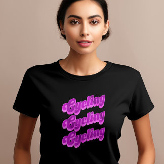 groovyモダンサイクリンググラフィック(サイクリング女性用) tシャツ