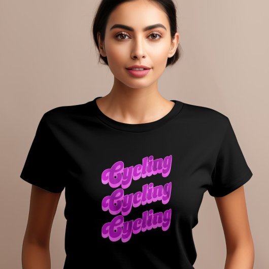 groovyモダンサイクリンググラフィック(サイクリング女性用) tシャツ