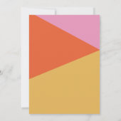 Groovyモダンレトロおもしろいカラフル任意の年齢誕生日 招待状 (裏面)