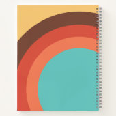 Groovyモダンレトロはっきりしたカーパーソナライズされたブ ノートブック (裏面)