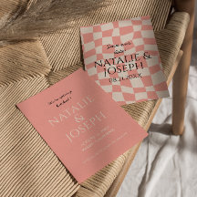 Groovyモダンレトロカラフルおもしろいユニーク結婚の