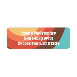 Groovyモダンレトロカラフルカーはっきりしたブ ラベル