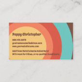 Groovyモダンレトロカラフルカーはっきりしたブ 名刺 (裏面)