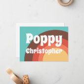 Groovyモダンレトロカラフルカーパーソナライズされたブ ノートカード (正面/裏面インサイチュ)