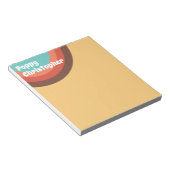 Groovyモダンレトロカラフルカーパーソナライズされたブ ノートパッド (アングル)