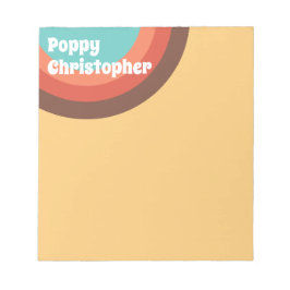 Groovyモダンレトロカラフルカーパーソナライズされたブ ノートパッド