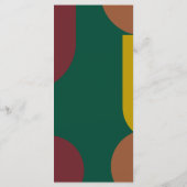 Groovyモダンレトロ70のカラフル抽象芸術結婚 メニュー (裏面)