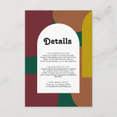 Groovyモダン抽象芸術結婚詳細 エンクロージャーカード (正面)