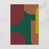 Groovyモダン抽象芸術結婚詳細 エンクロージャーカード (裏面)